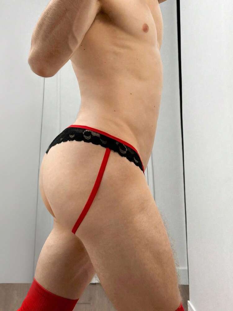 Men’s Contrast Lace Patchwork Mesh Shorts – Minimal Cover Design