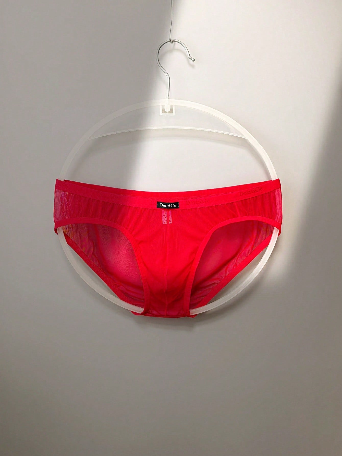 Sheer Mesh Low Waist Full Coverage Briefs For Men