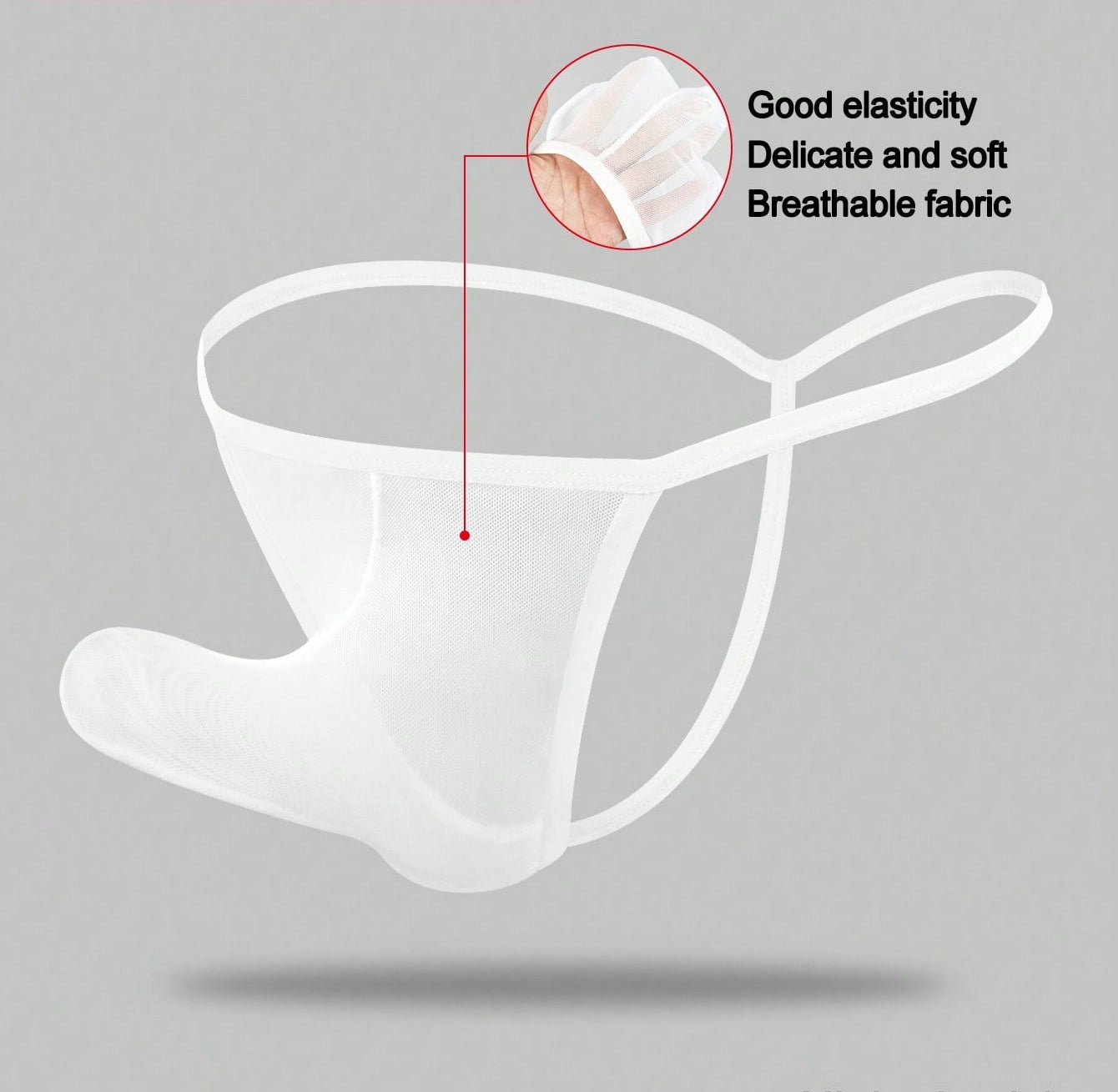 1pc Men’s Red Mesh Short, Breathable Fabric, Basic Structure, Everyday Style