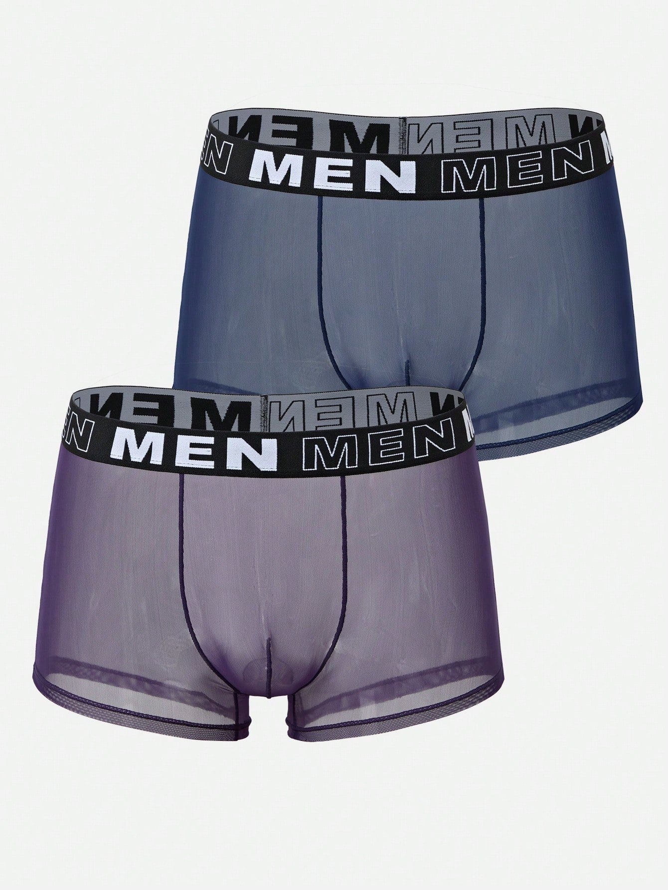 2pcs Mesh Short Set, Lightweight Fabric, Simple Style for Daily Rotation