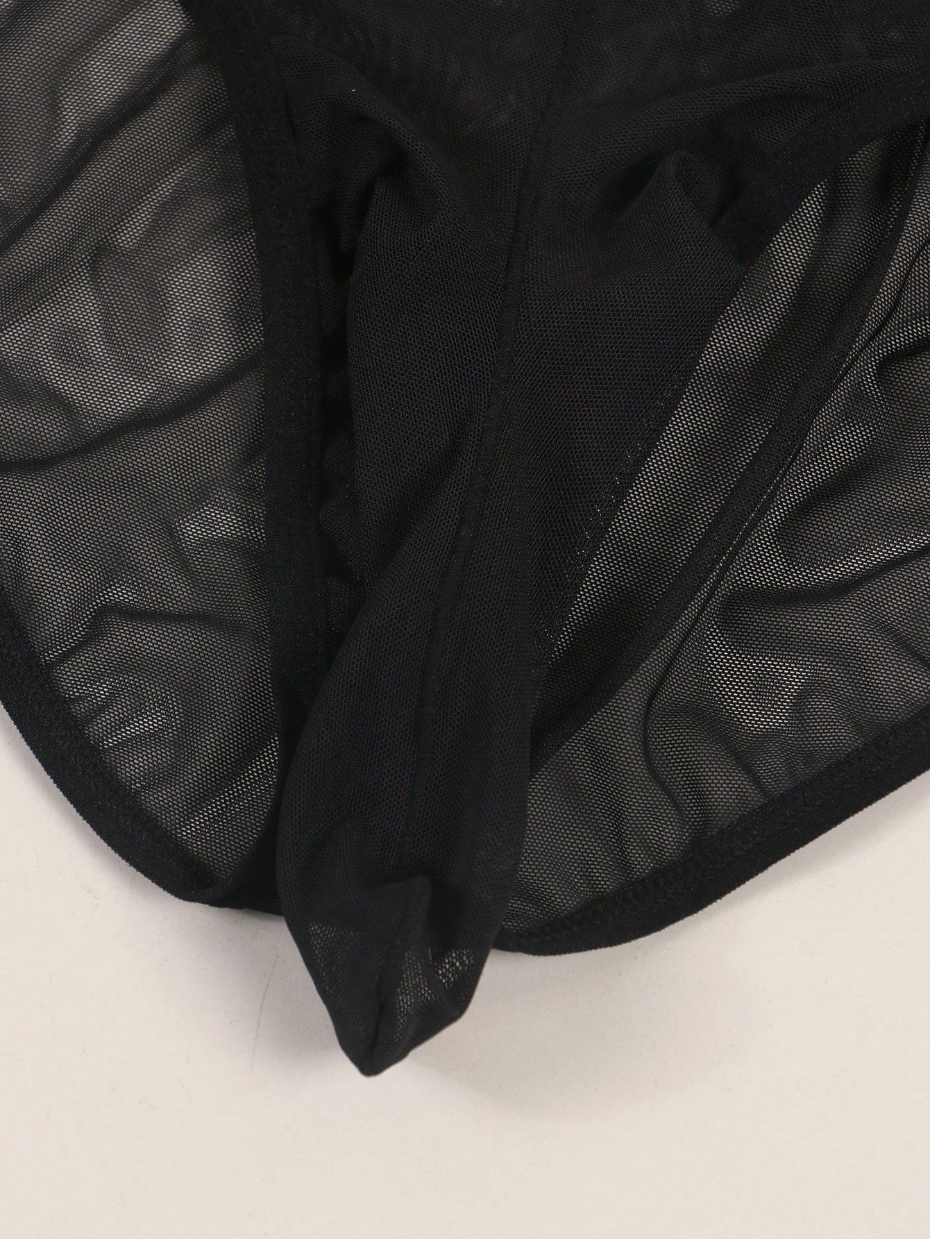 Solid Color Semi Transparent Mesh Triangle Briefs For Men