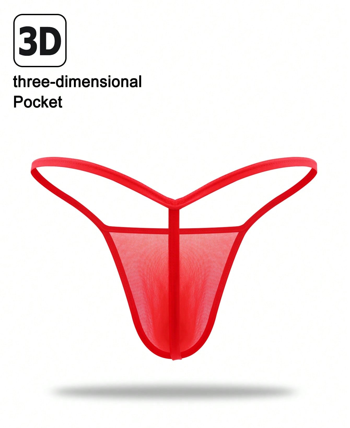 1pc Men’s Red Mesh Short, Breathable Fabric, Basic Structure, Everyday Style