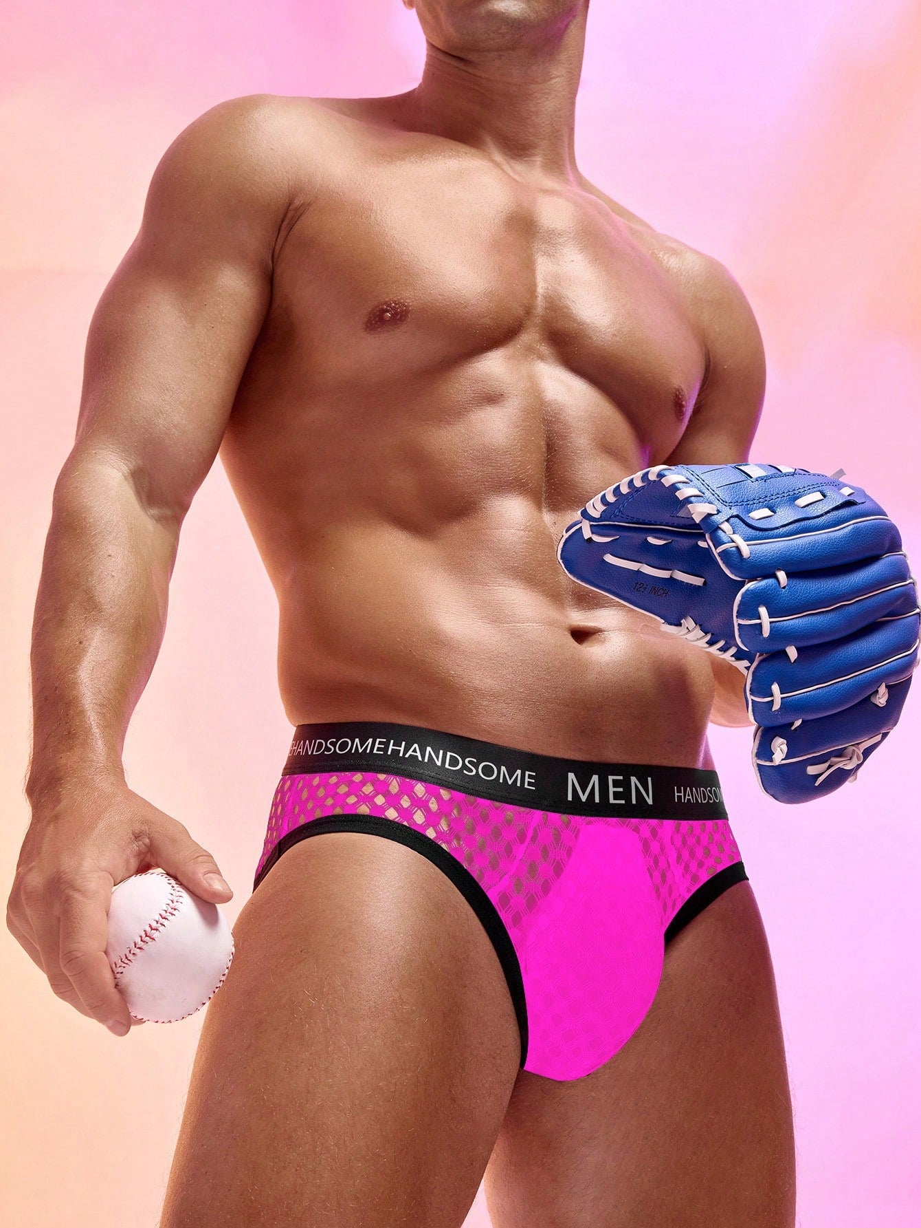 Letter Jacquard Waistband Briefs For Men