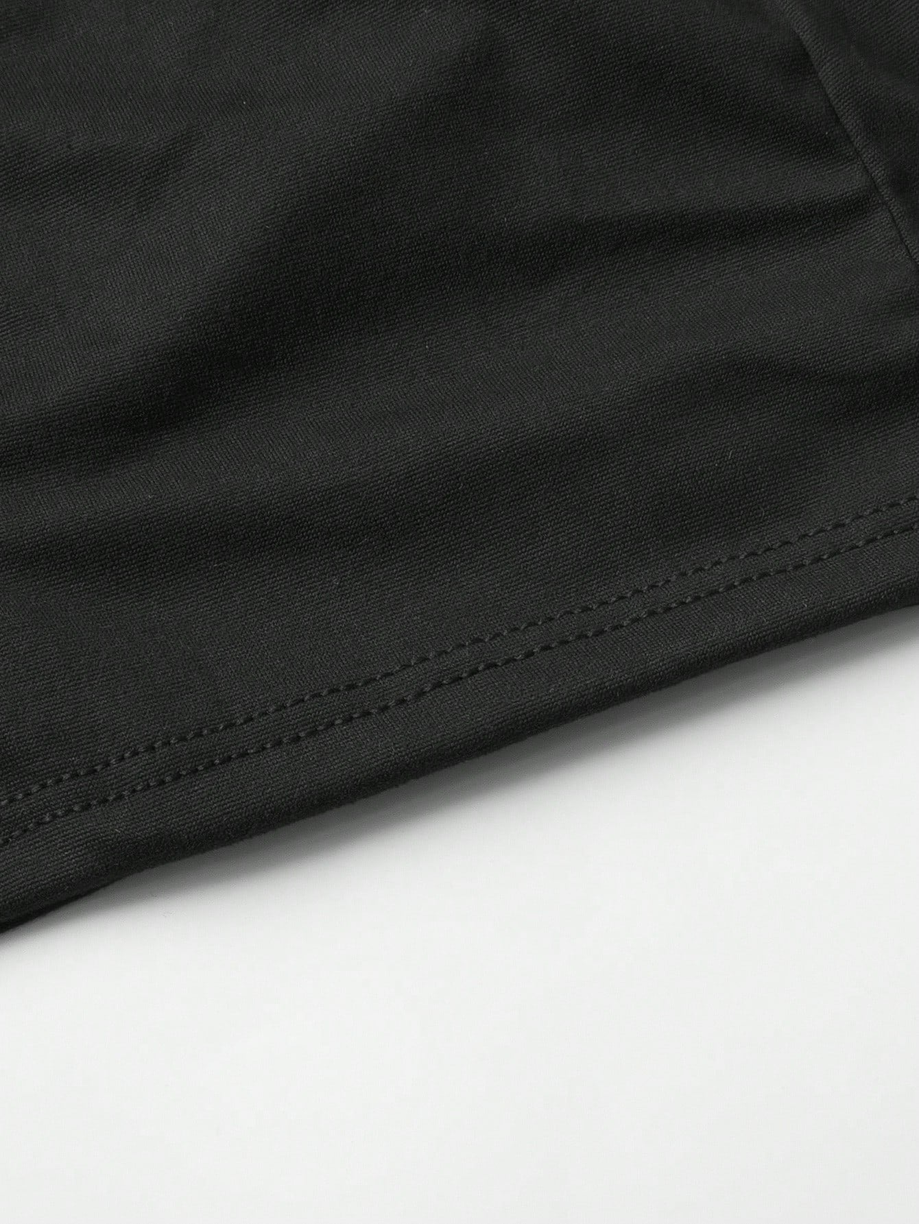 2pcs Men's Black Graphic Print Briefs
