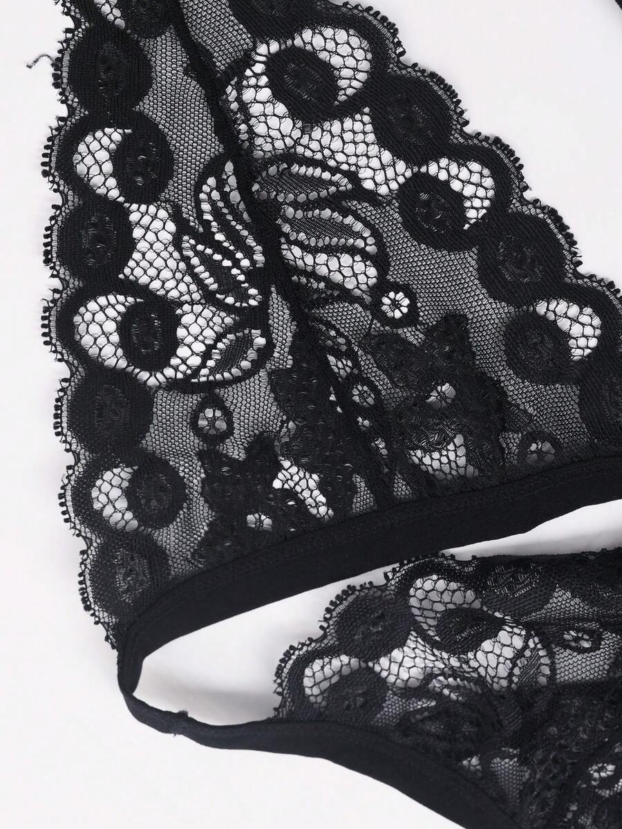 Men’s Lace Patchwork Hollow-Out Briefs – Perfect for Dates