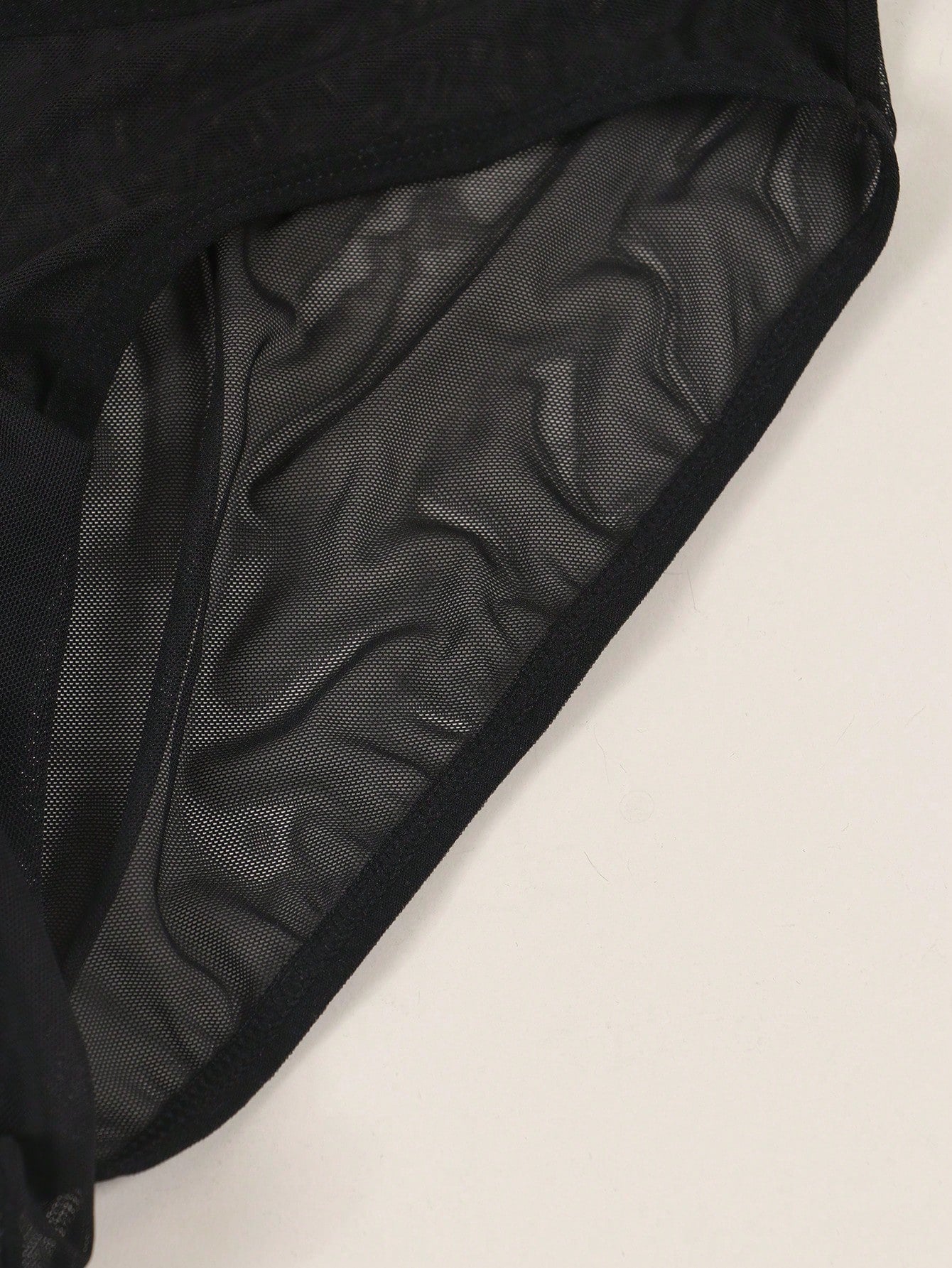 Solid Color Semi Transparent Mesh Triangle Briefs For Men