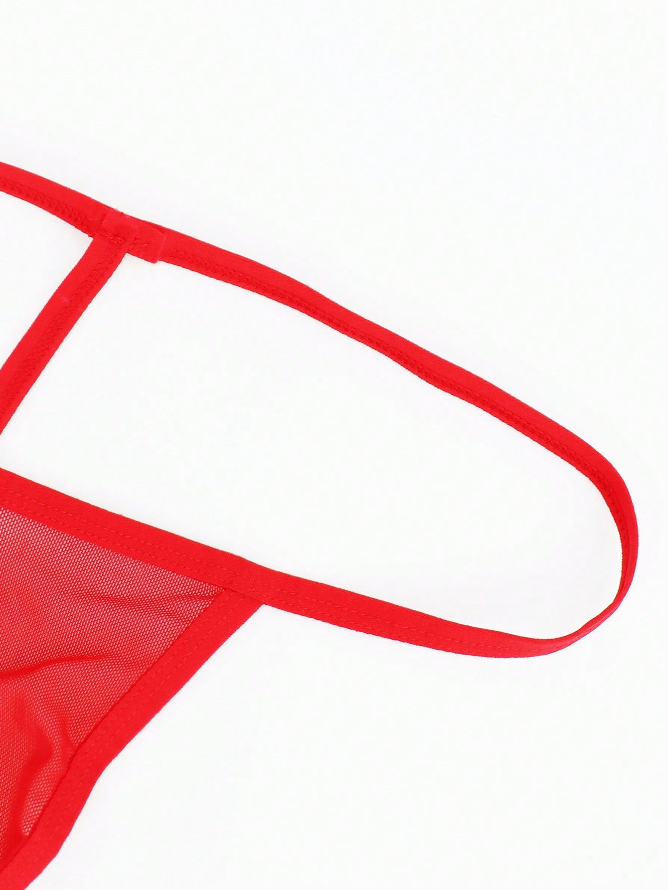 1pc Men’s Red Mesh Short, Breathable Fabric, Basic Structure, Everyday Style