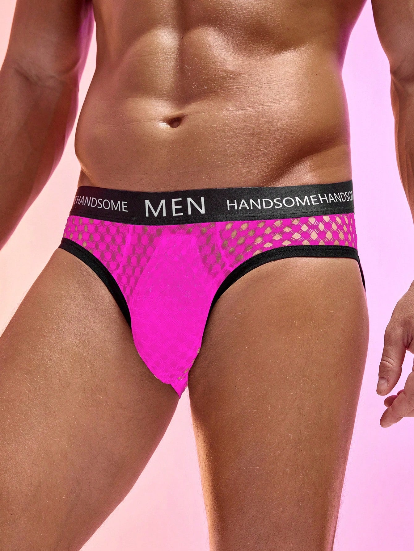 Letter Jacquard Waistband Briefs For Men