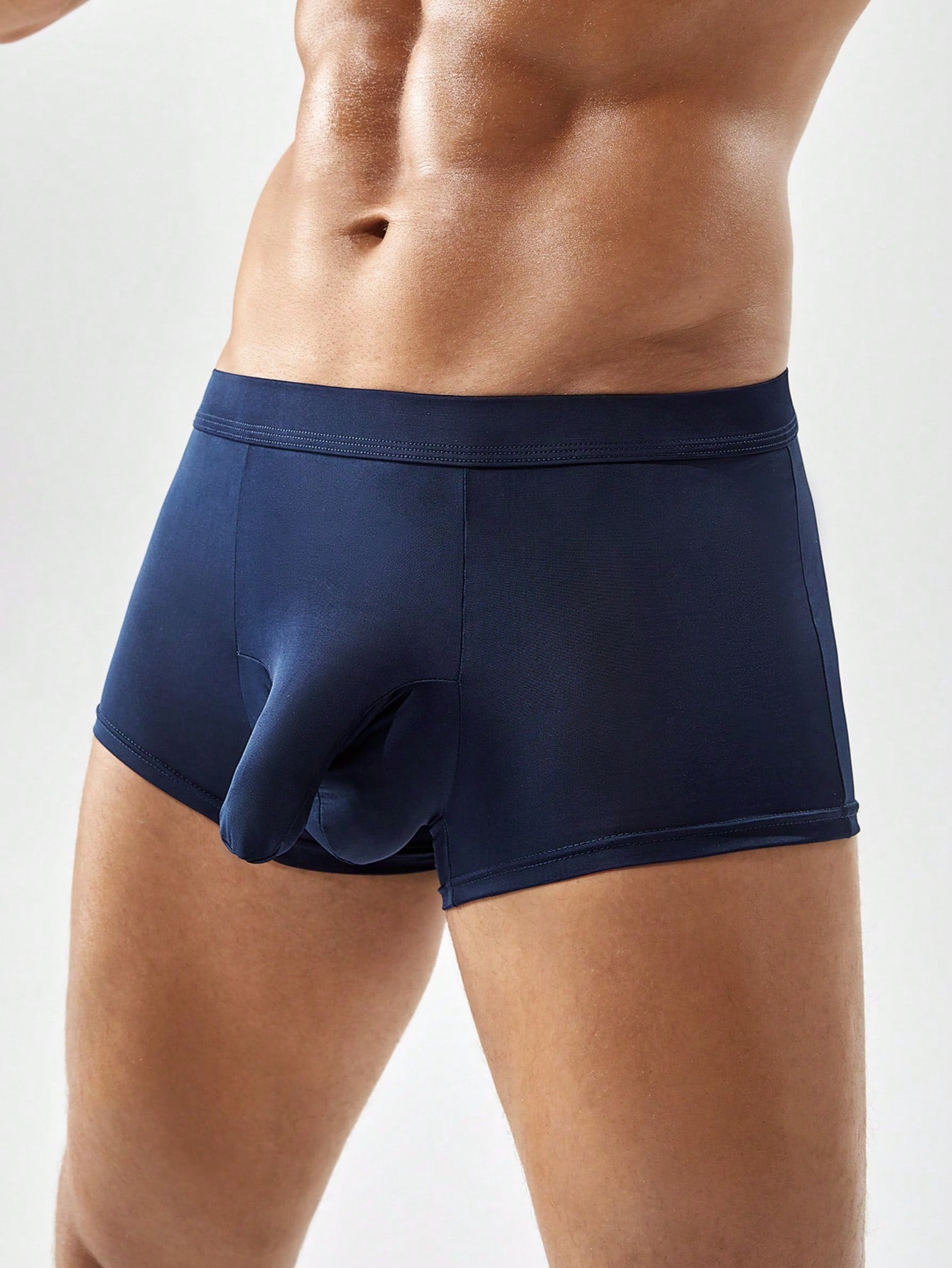 Men’s Solid Color Slim Profile Short Breathable Fabric For Daily Wear