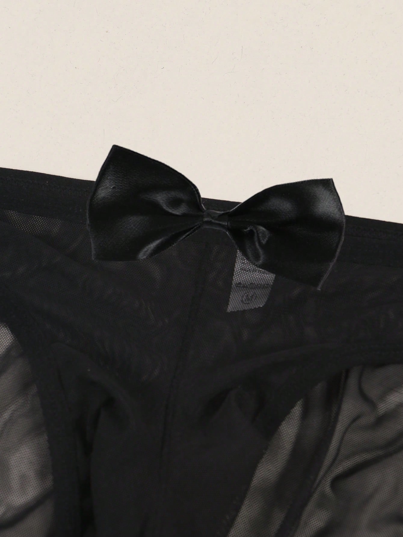 Solid Color Semi Transparent Mesh Triangle Briefs For Men