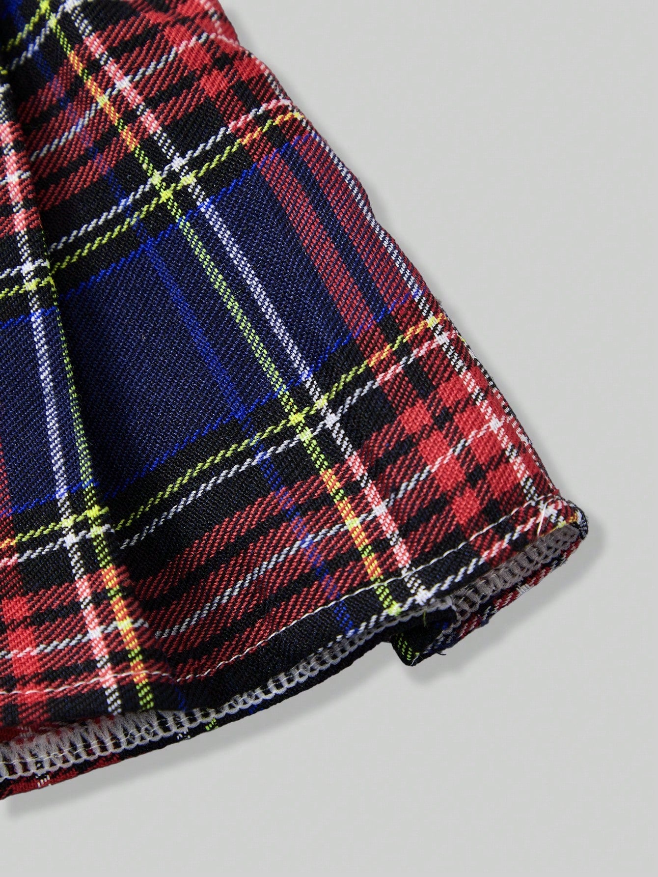 Plaid Christmas Booty Shorts Skirt Costume For Men