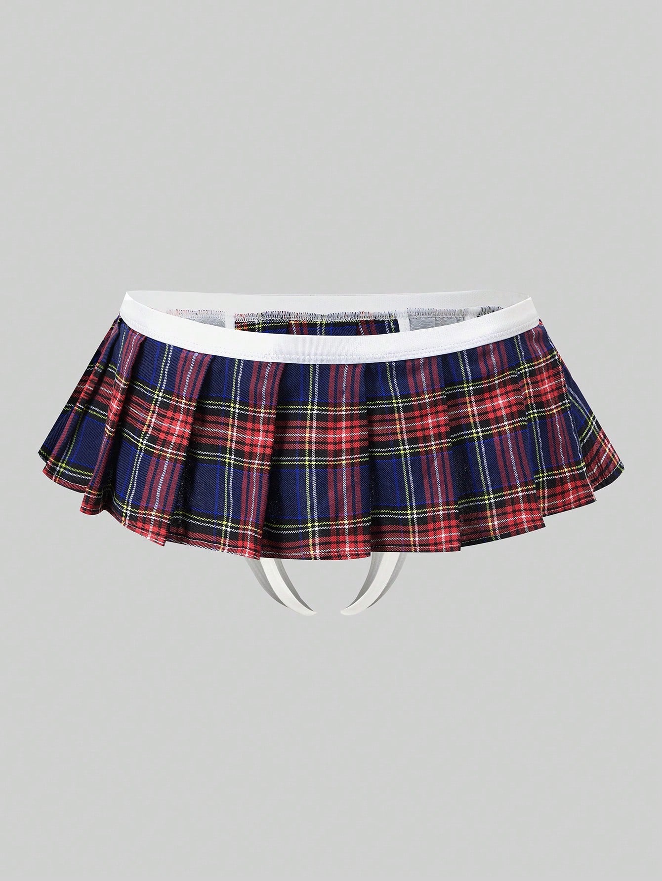 Plaid Christmas Booty Shorts Skirt Costume For Men