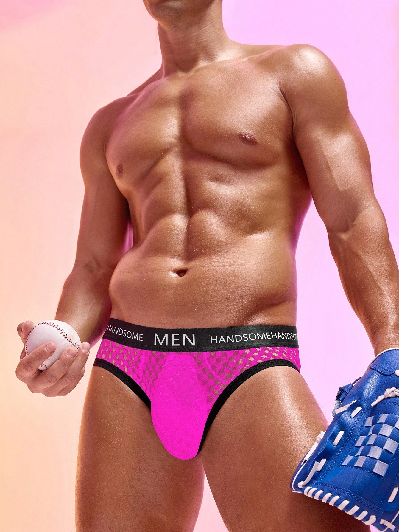 Letter Jacquard Waistband Briefs For Men