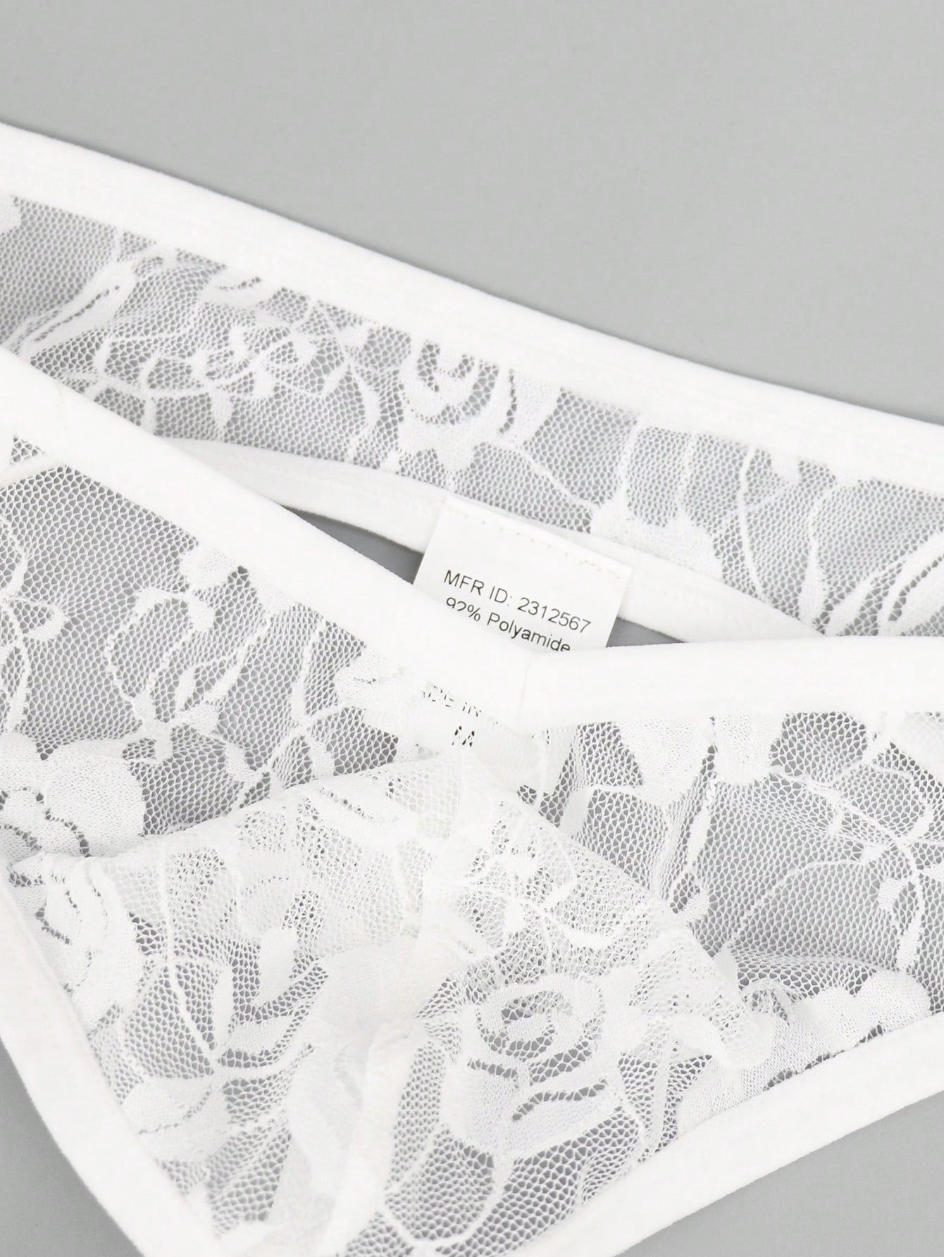 1pc Men’s Short with Black Rose Lace Trim Detail, Lightweight Material, Clean Design