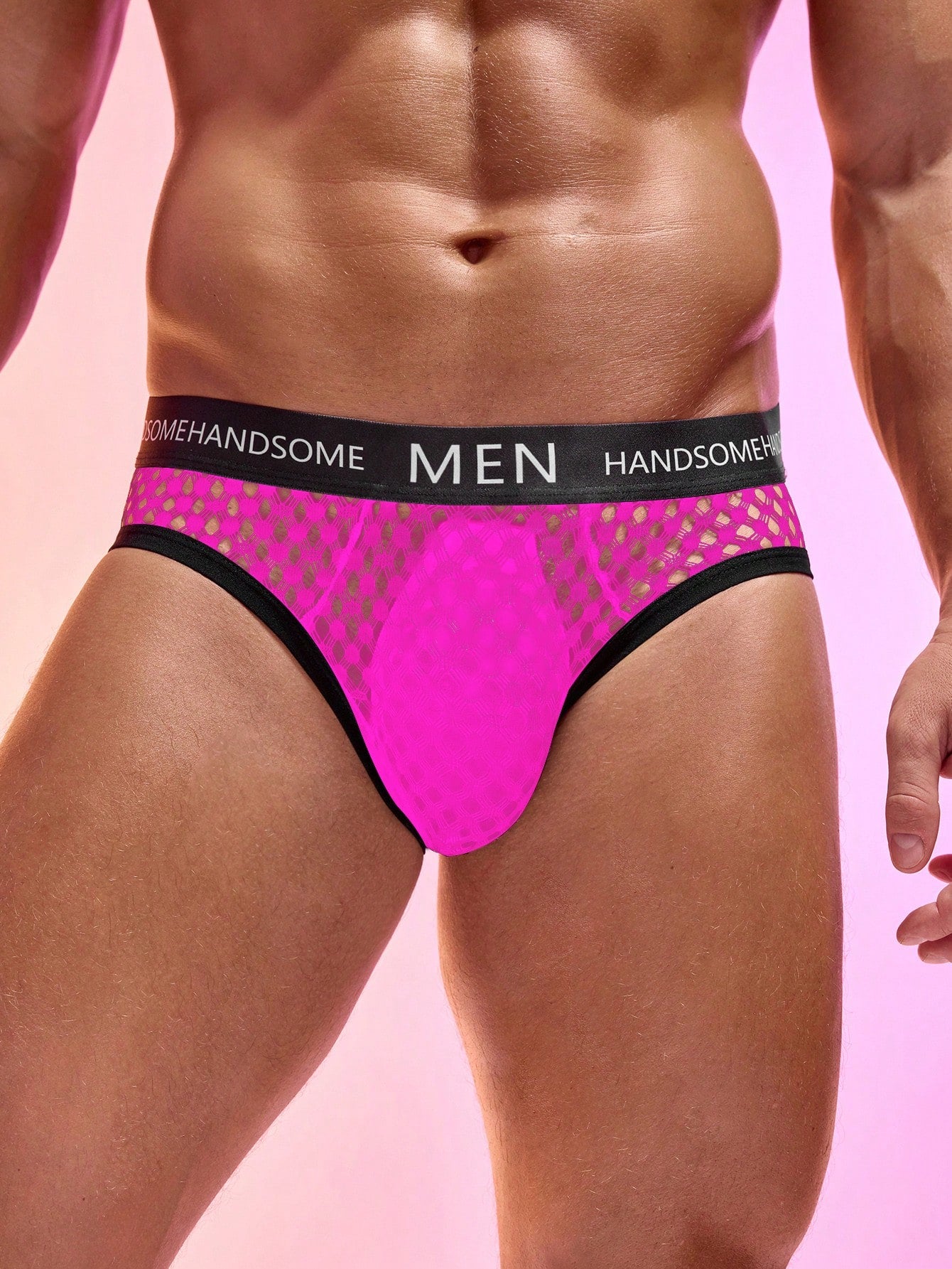 Letter Jacquard Waistband Briefs For Men