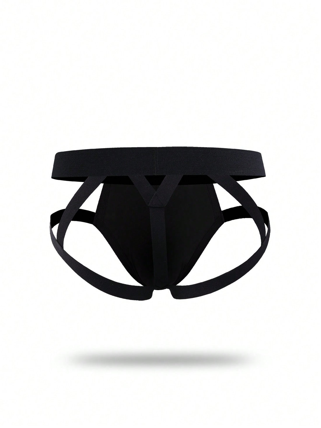 Men's low rise jockstrap underwear with cut out detail and colorblock design in medium-stretch knitted fabric
