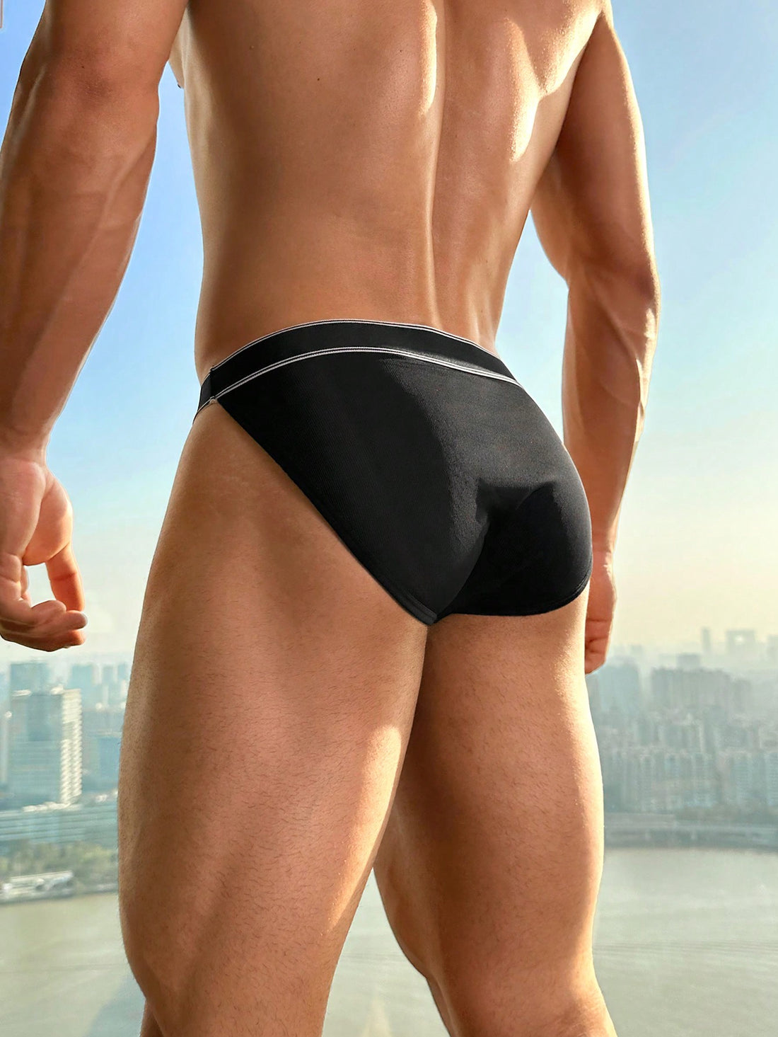 Men's Striped Comfortable Boxer Briefs Casual
