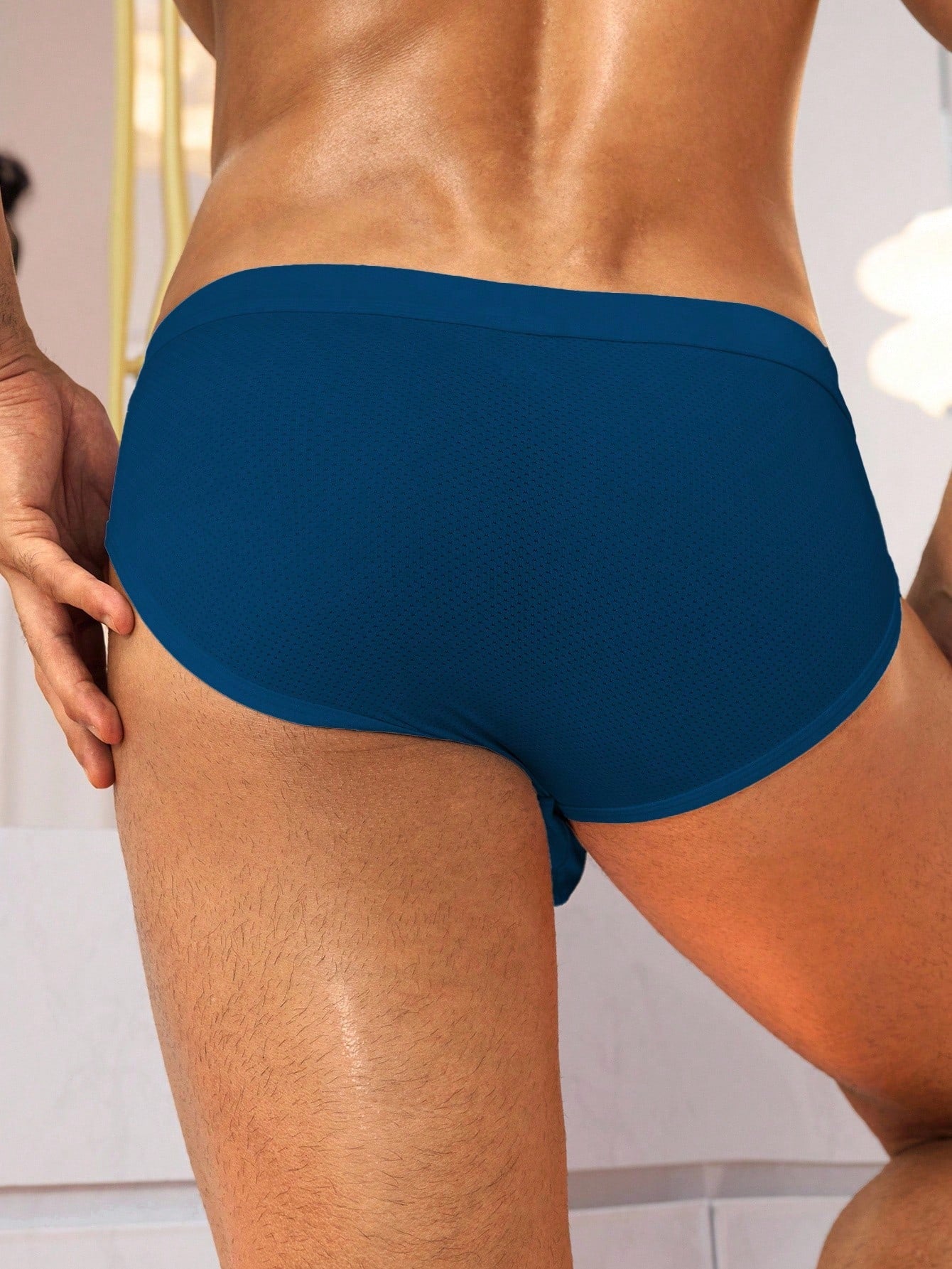 Sexy Men's Black Knitted Fabric Briefs Underwear For Ultimate Comfort