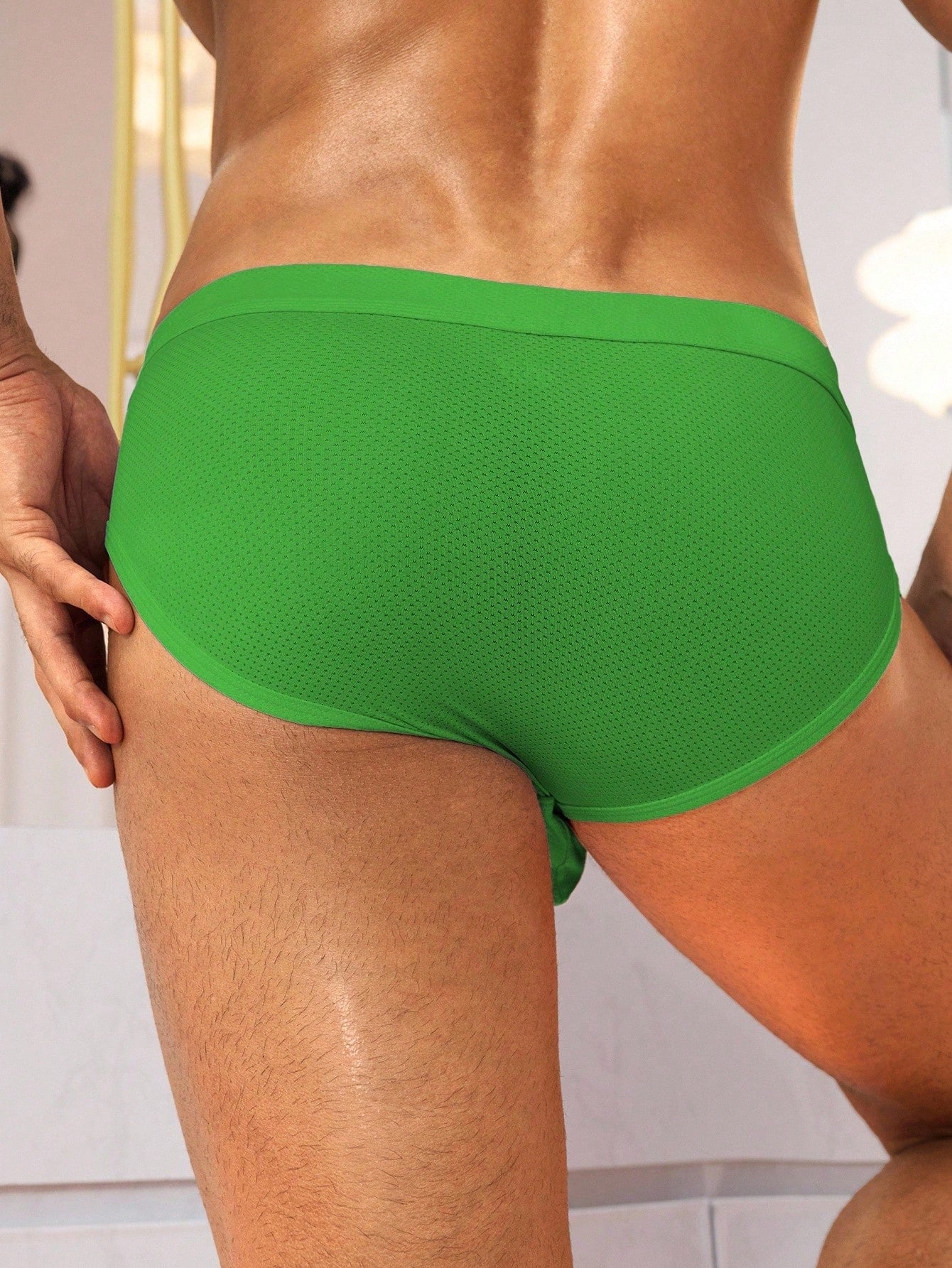 Sexy Men's Black Knitted Fabric Briefs Underwear For Ultimate Comfort