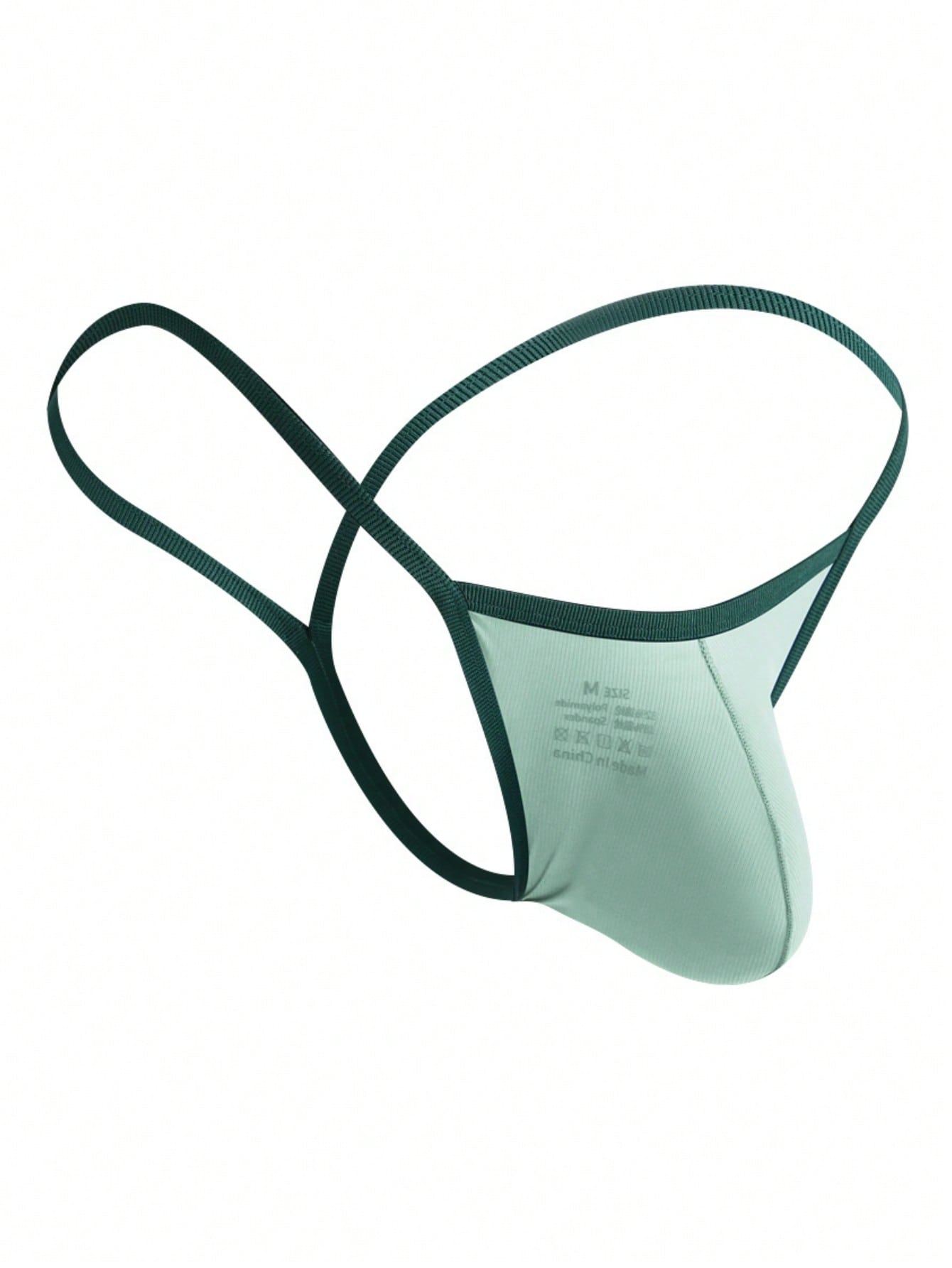 Men's Colorblock Low-Rise Sexy Thong Underwear With Backside Cutout