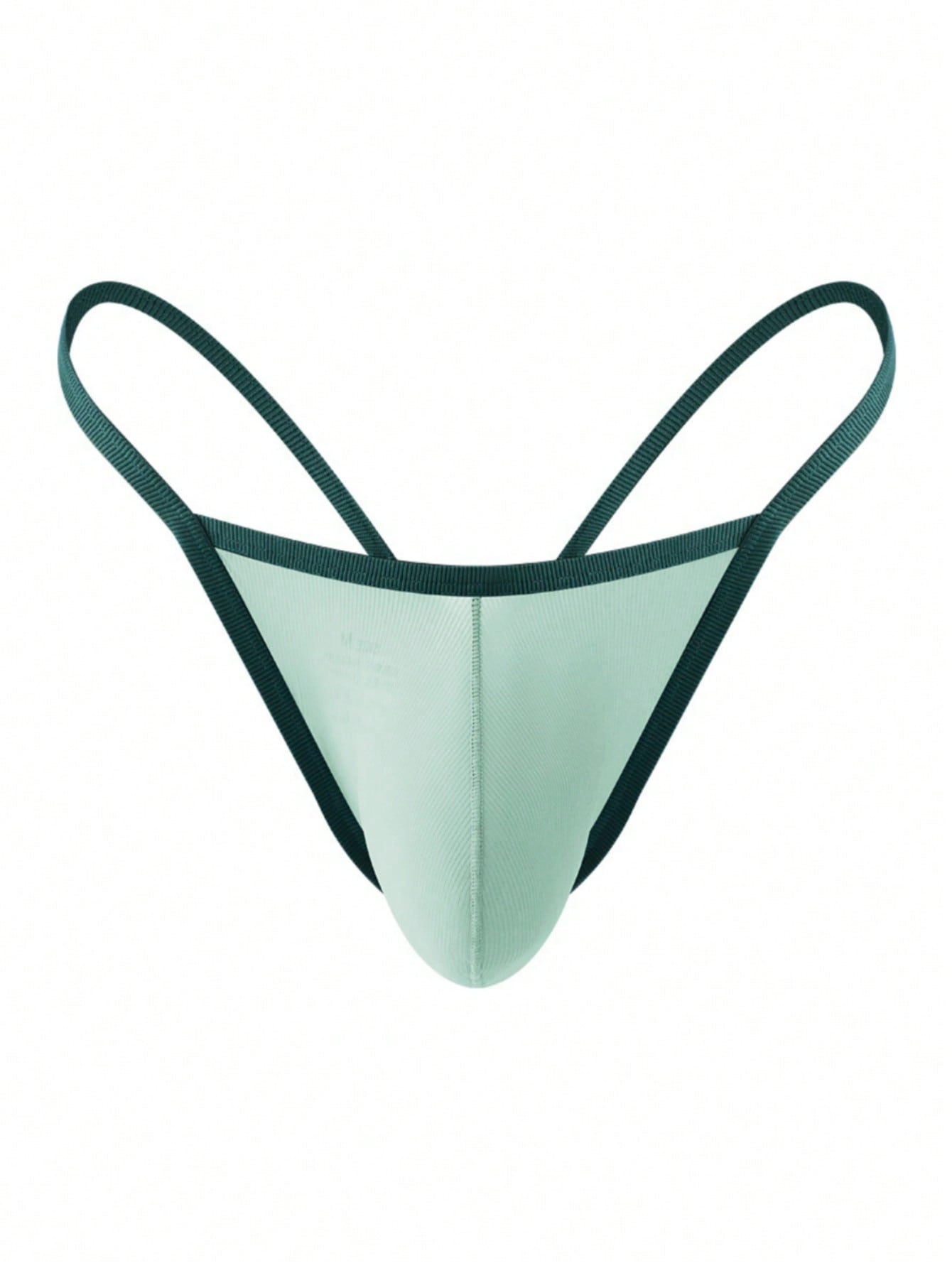 Men's Colorblock Low-Rise Sexy Thong Underwear With Backside Cutout