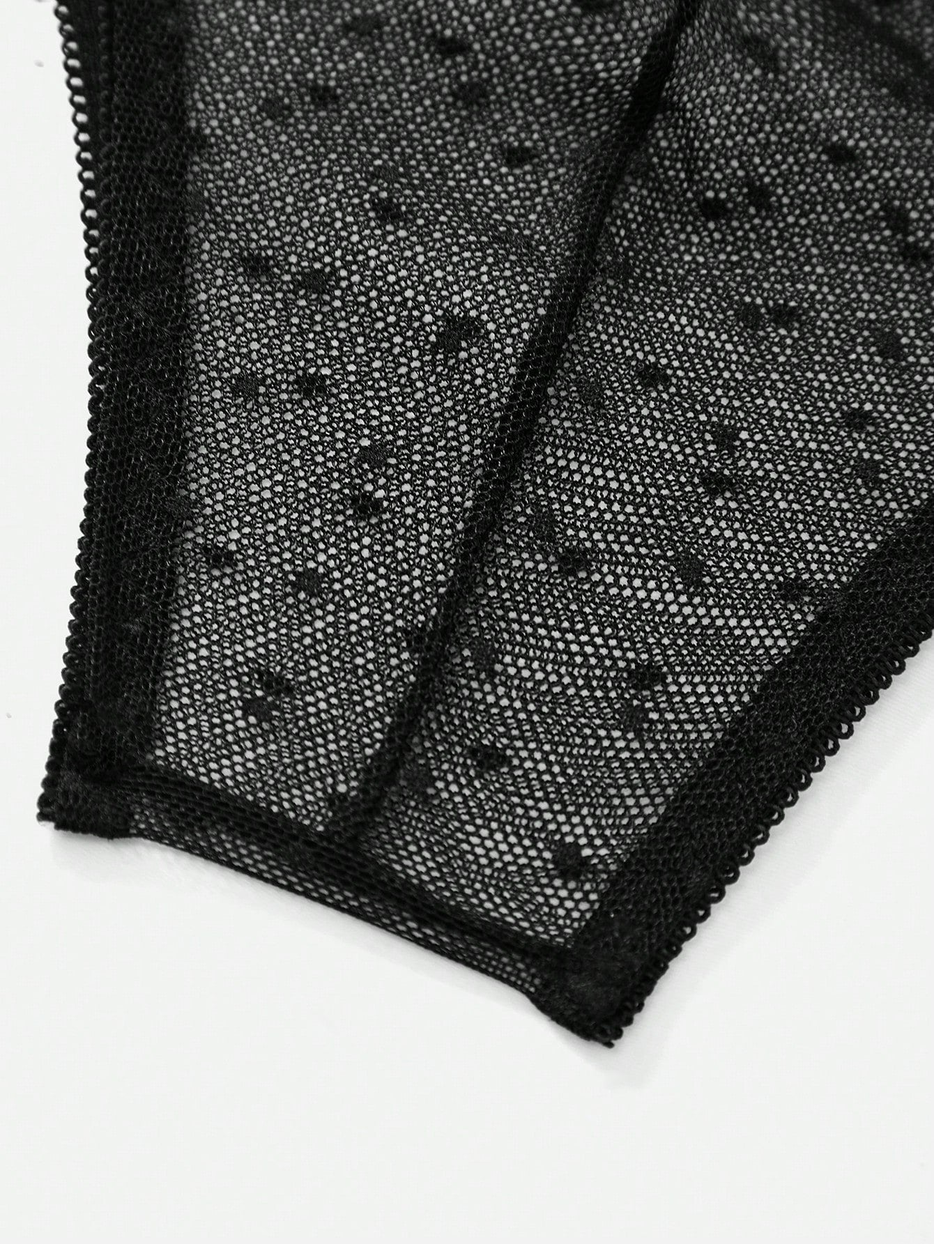 Men's 3-piece lace briefs set with contrast waistbands, low-rise semi-sheer design, and multicolor knitted fabric.