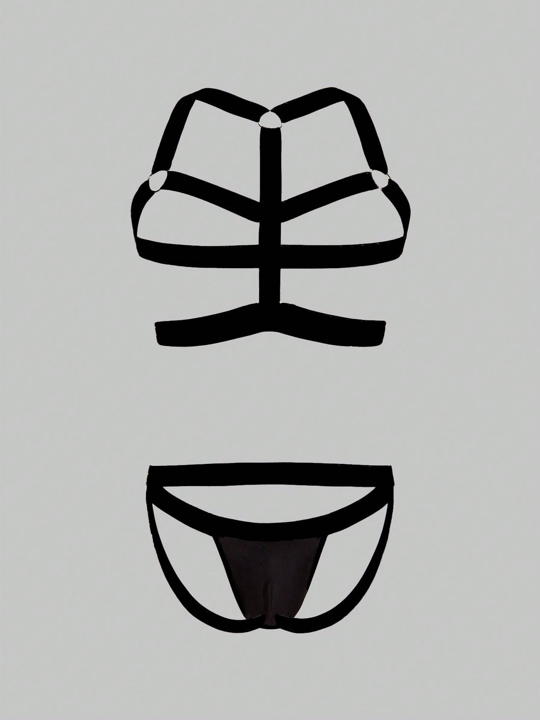 Men's leopard print mesh lingerie set with short vest, leopard tape details, knot accent, and low-rise thong.