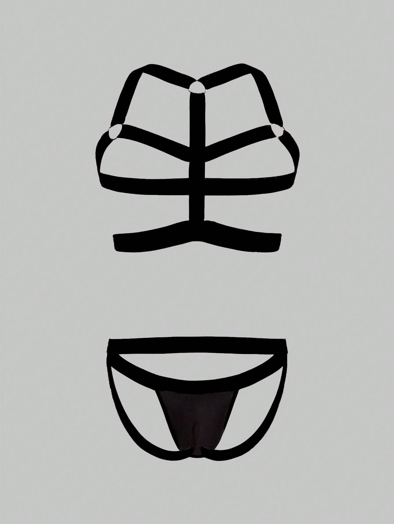 Men's leopard print mesh lingerie set with short vest, leopard tape details, knot accent, and low-rise thong.
