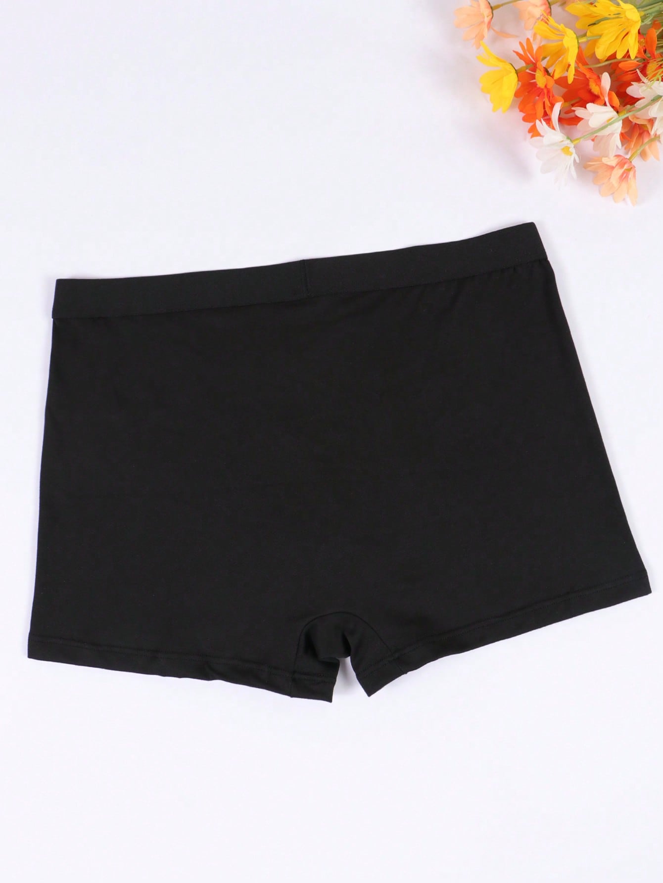 Men's Bowknot & Letter Print Hollow Out Triangle Briefs, Elastic Waistband Boxer Shorts, Father's Day Everyday Underwear