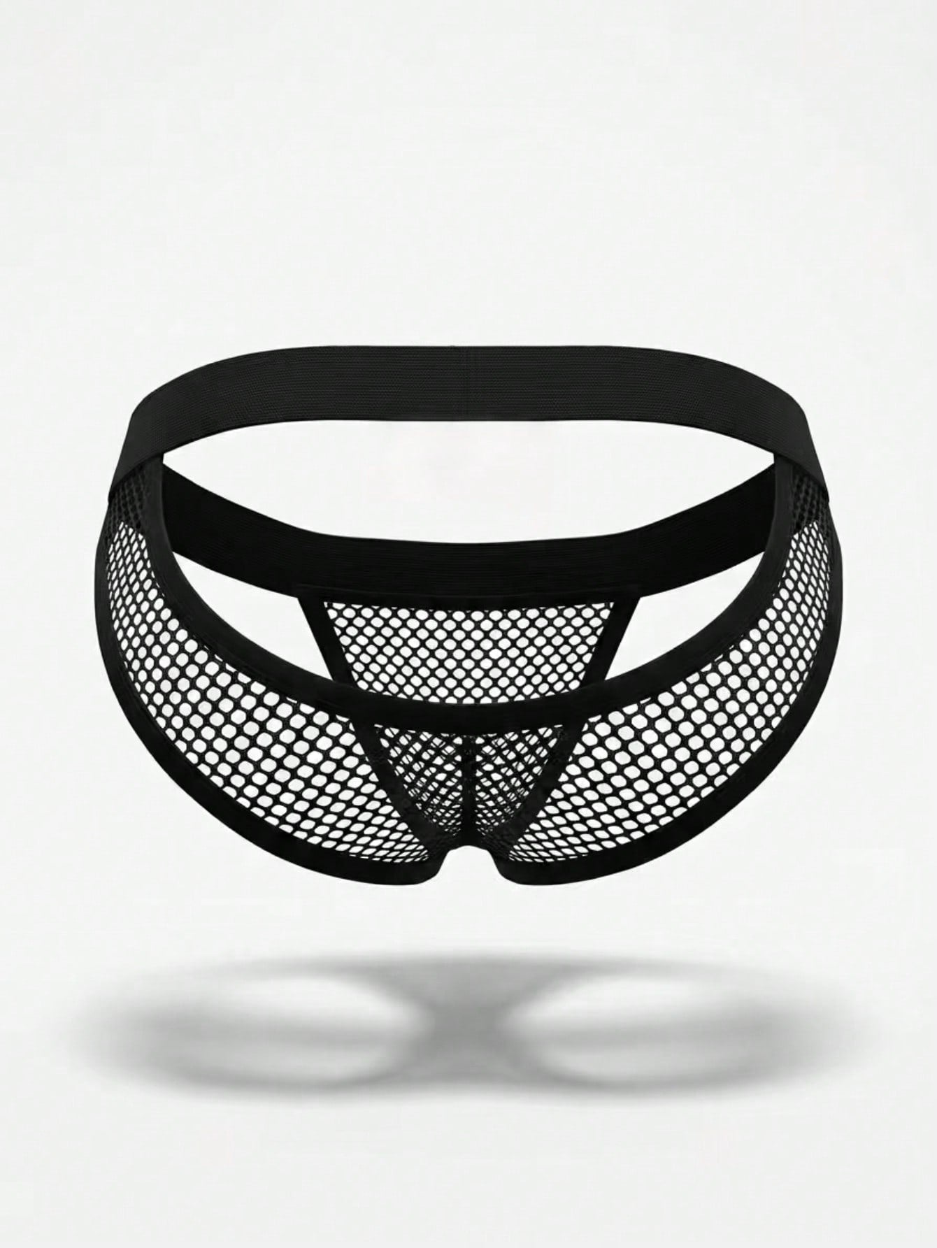 1pc Black Fashionable Mesh Backless Sexy Men's Briefs