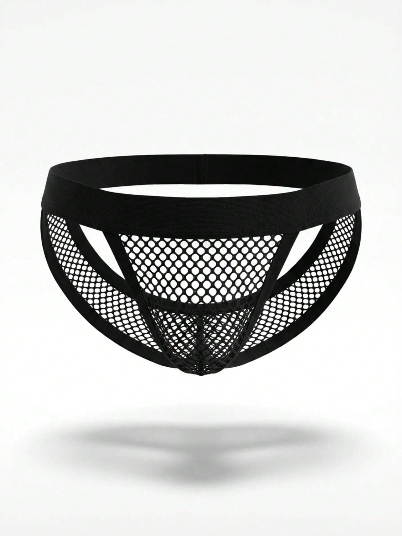 1pc Black Fashionable Mesh Backless Sexy Men's Briefs