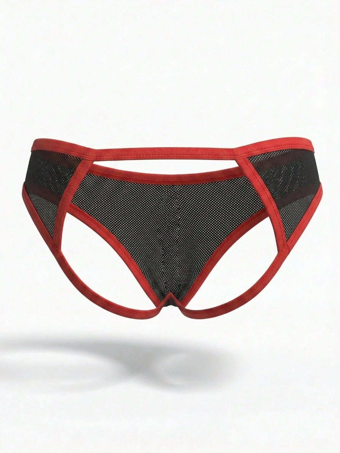 Fashionable Alluring Black Hollow Mesh Sexy Open Back Waist Men's Lingerie