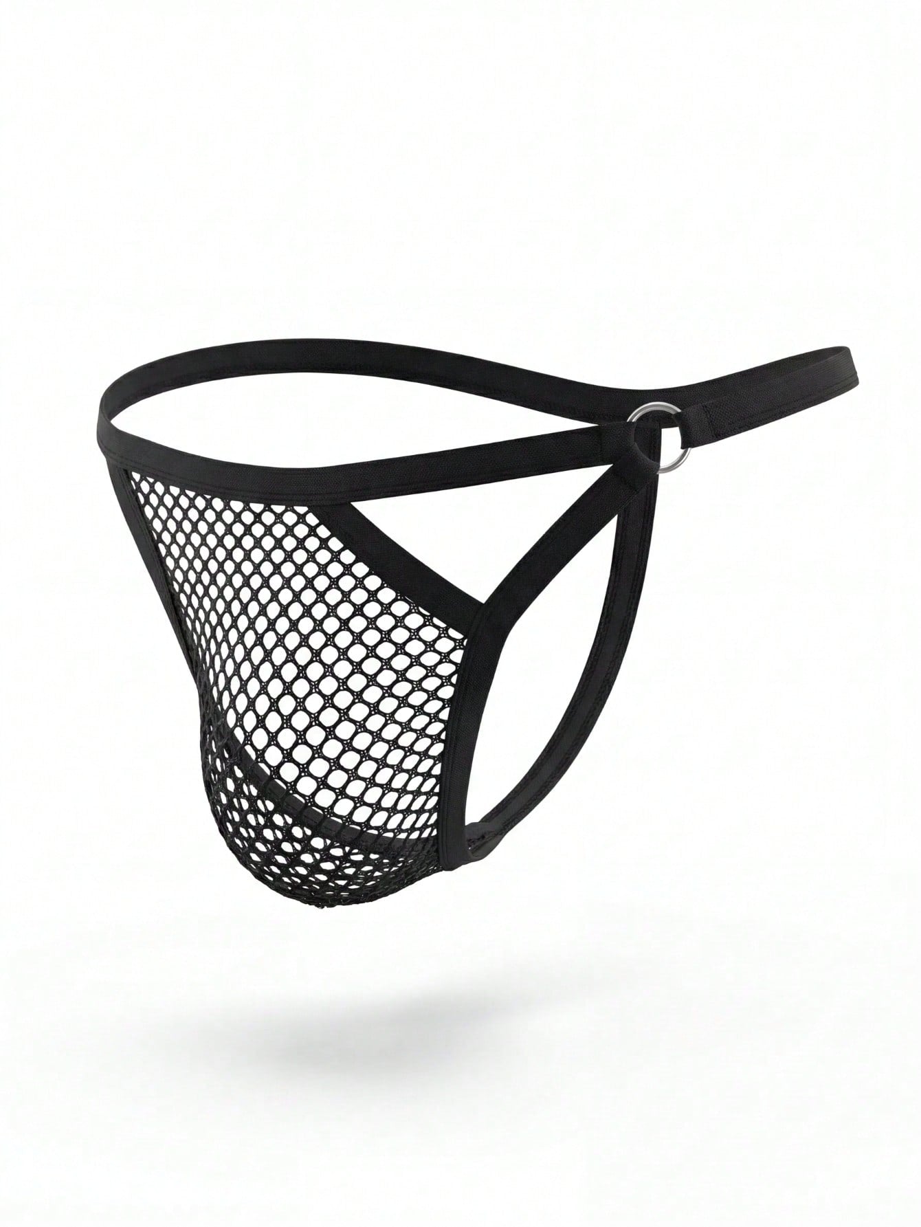 Fashionable Black Mesh Sexy Lingerie, Waist-High Briefs For Men