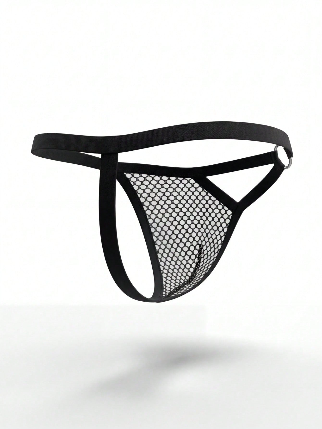 Fashionable Black Mesh Sexy Lingerie, Waist-High Briefs For Men