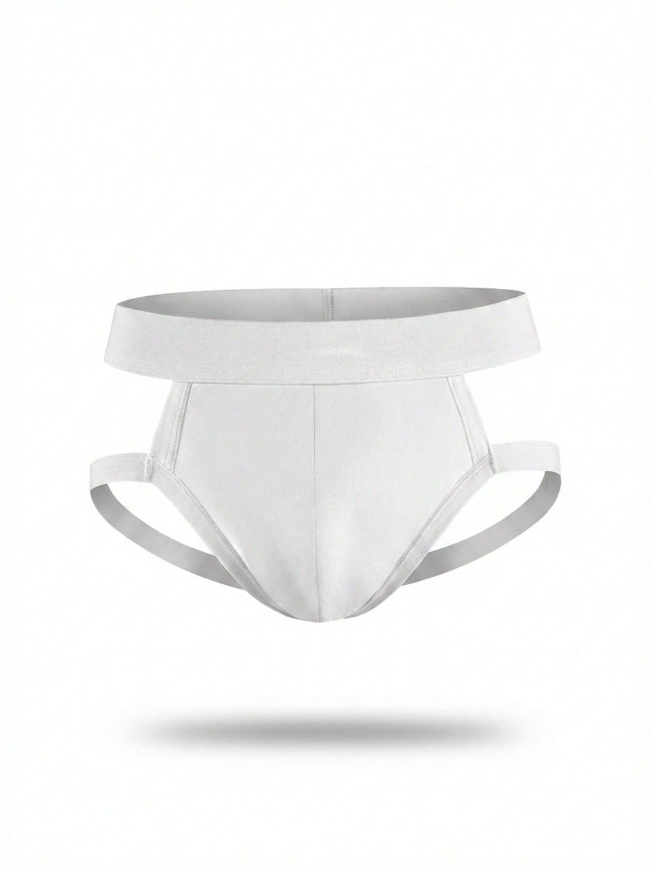 Men's low rise jockstrap underwear with cut out detail and colorblock design in medium-stretch knitted fabric