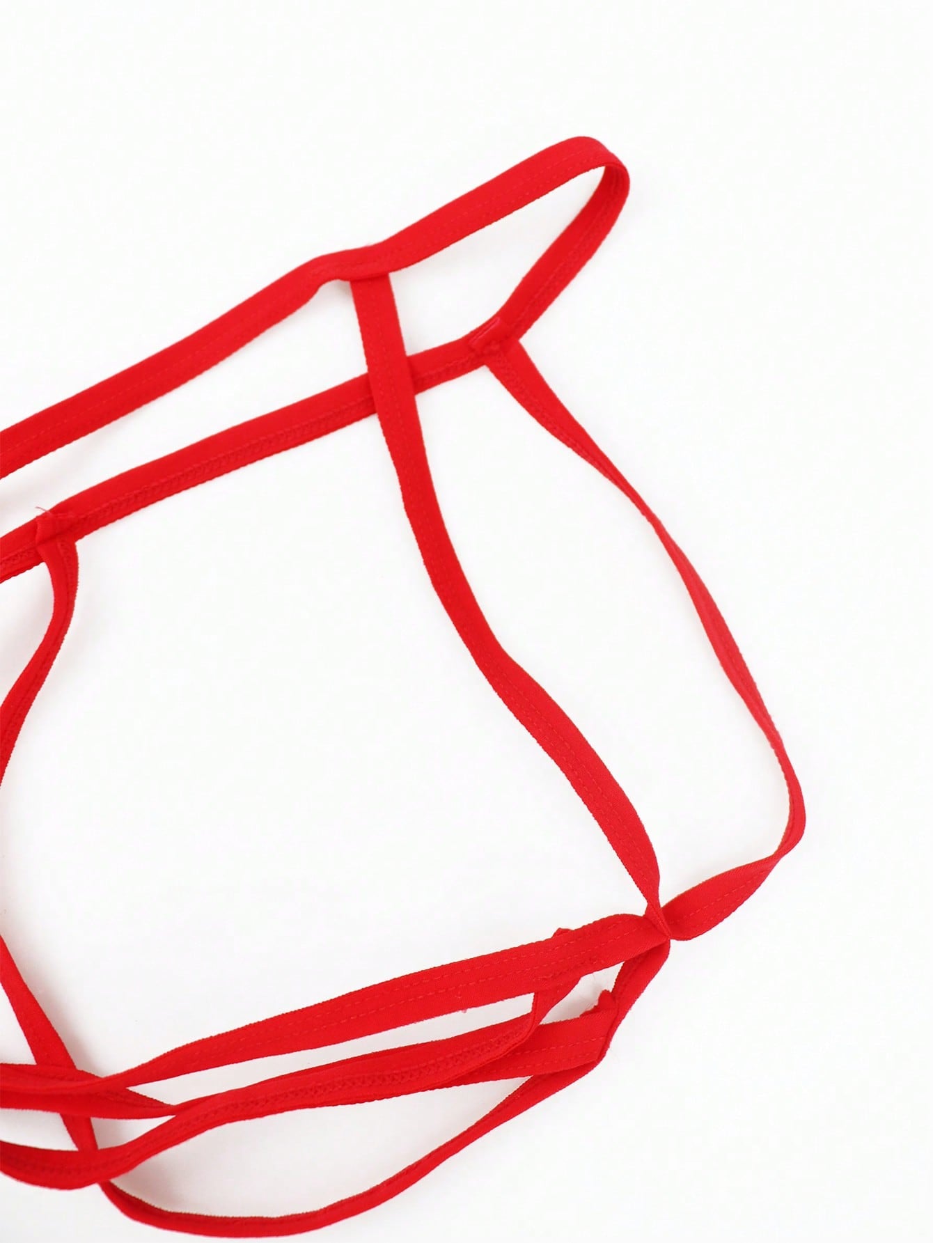 Alluring Red Trim Unique Mid-Waist Backless Sexy Men's Underwear