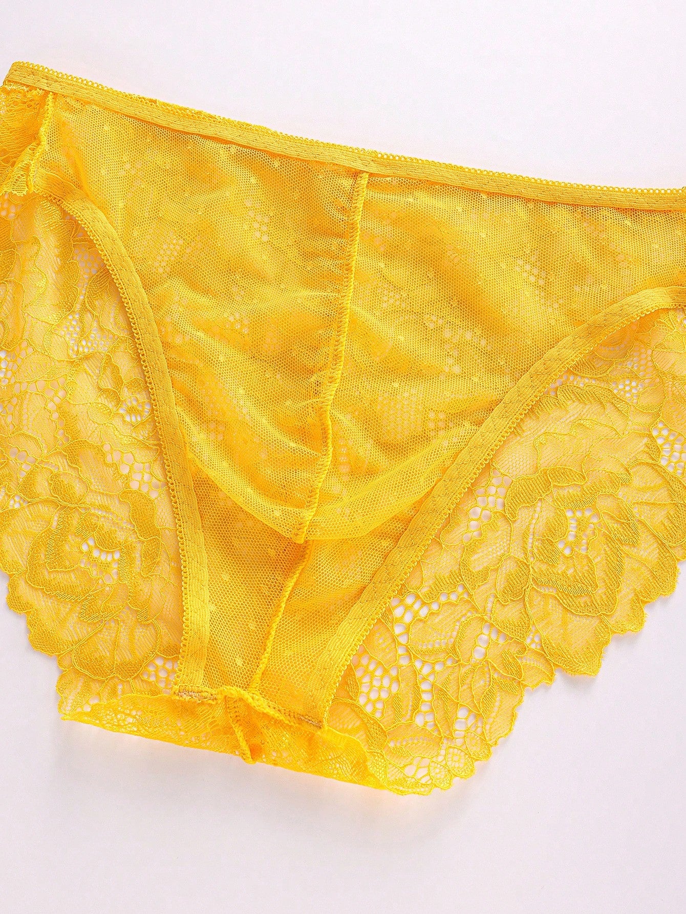 1pc Men's Lace Patchwork Sexy Briefs