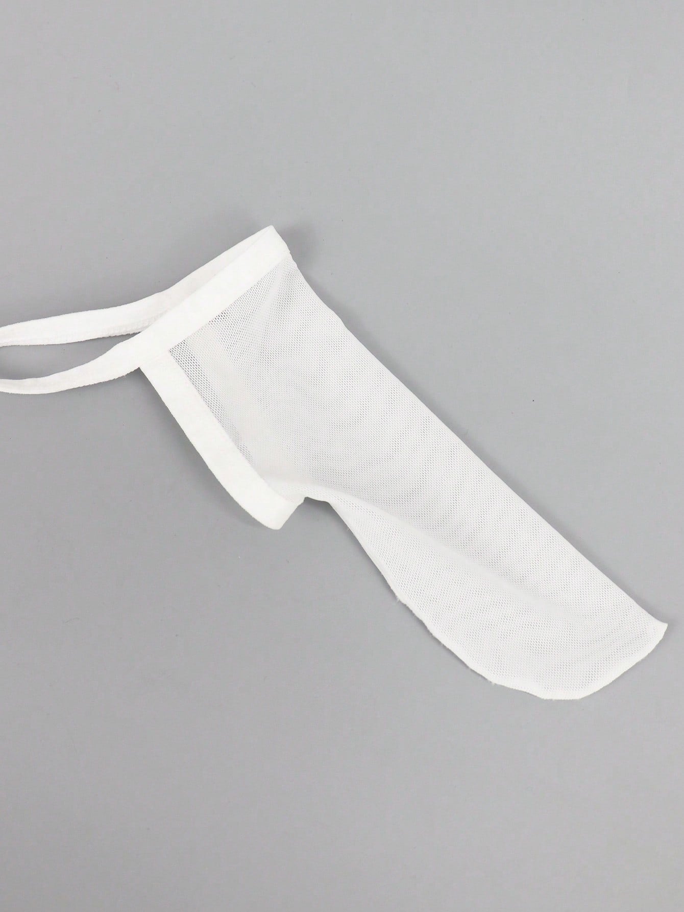 Men's mid-rise mesh jockstrap brief with a plain design and medium-stretch fabric