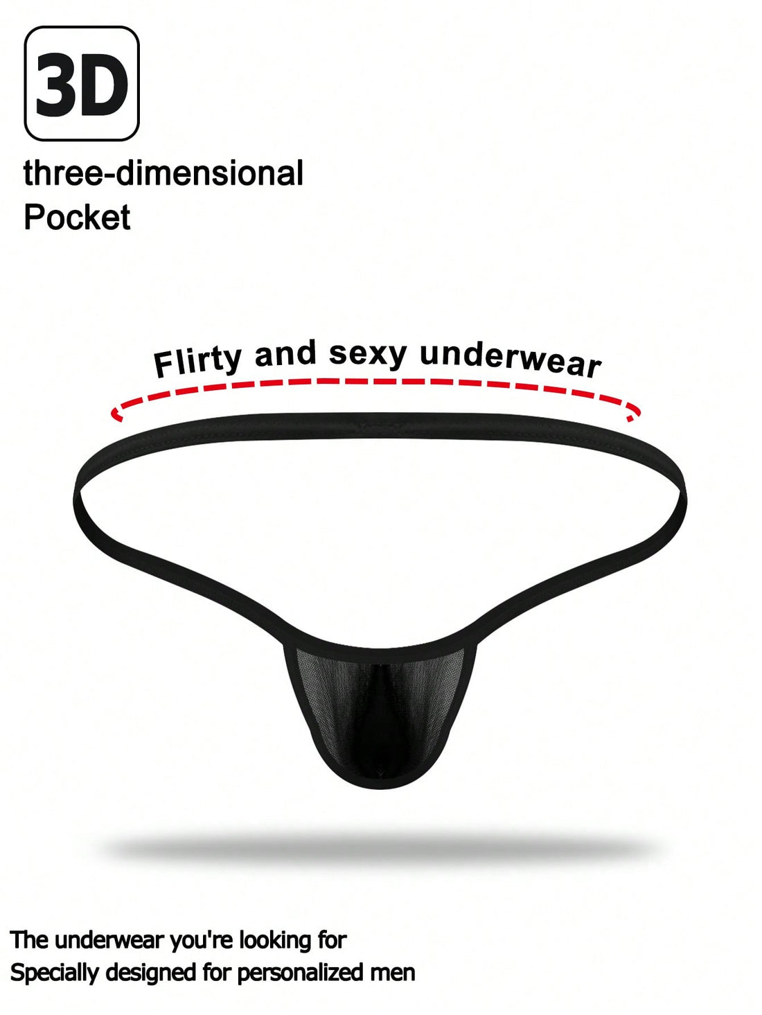 Men's mid-rise mesh jockstrap brief with a plain design and medium-stretch fabric
