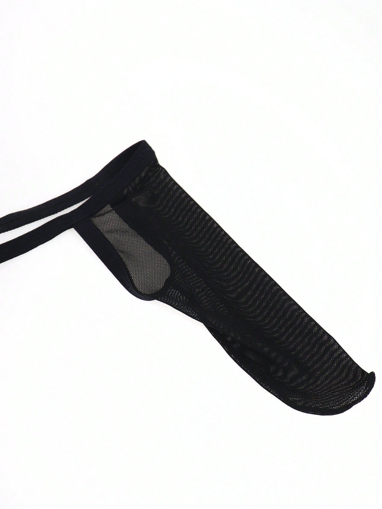 Men's mid-rise mesh jockstrap brief with a plain design and medium-stretch fabric