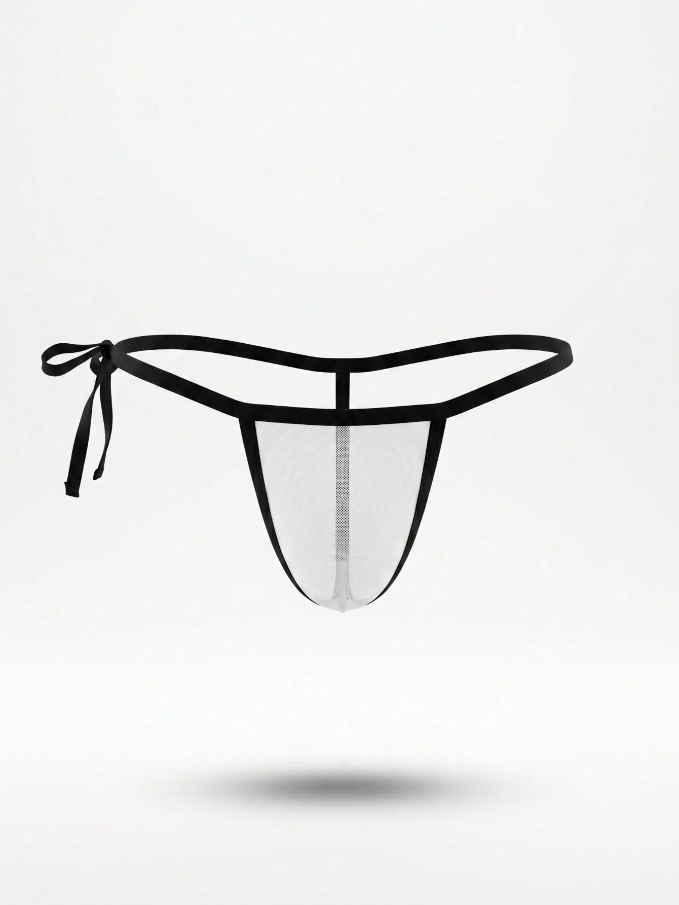 Fashionable Mesh Lace-Up Crotchless Briefs, Sexy Men's Lingerie