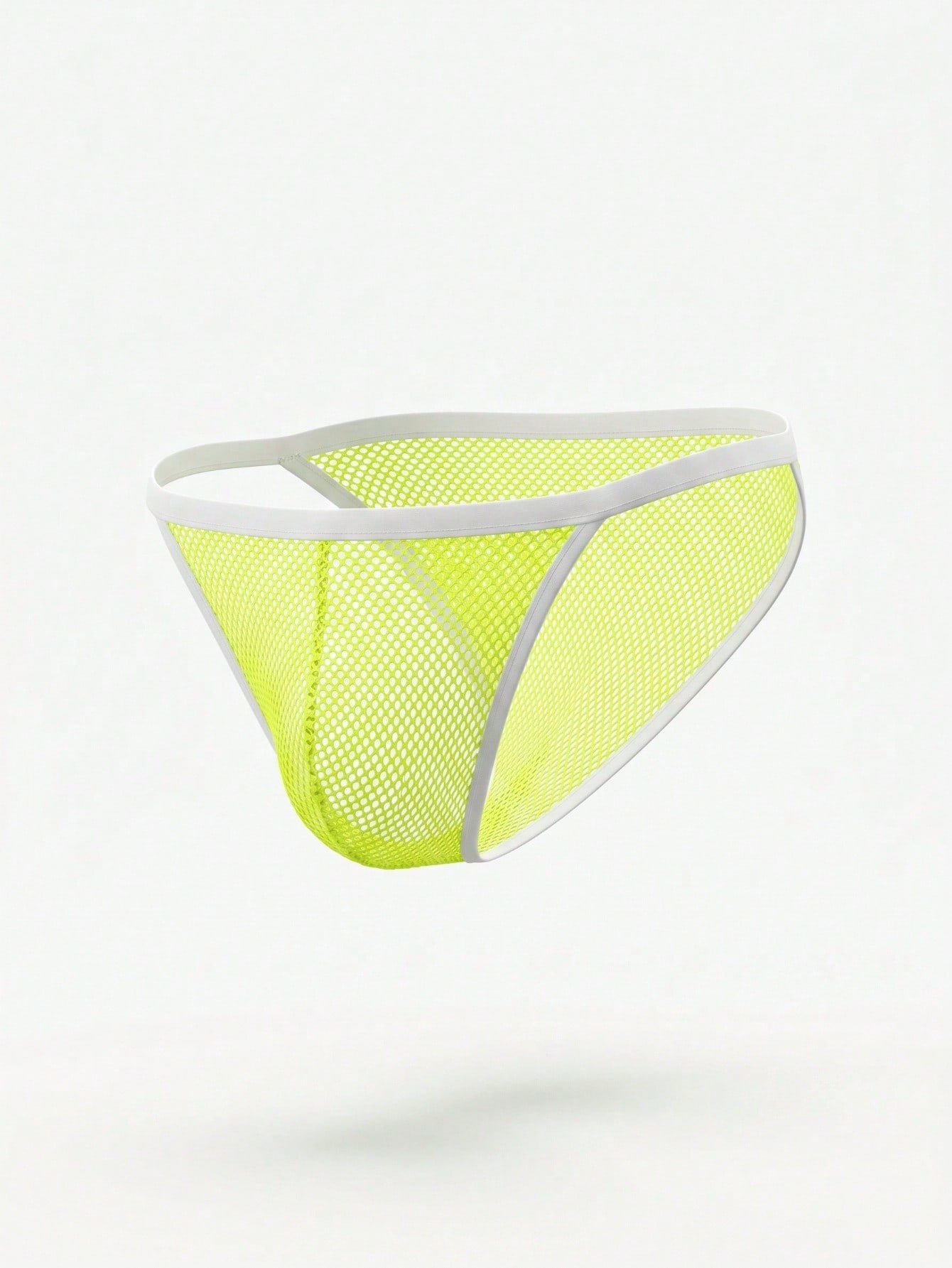 1pc Green Men's Mesh High-Cut Triangle Briefs