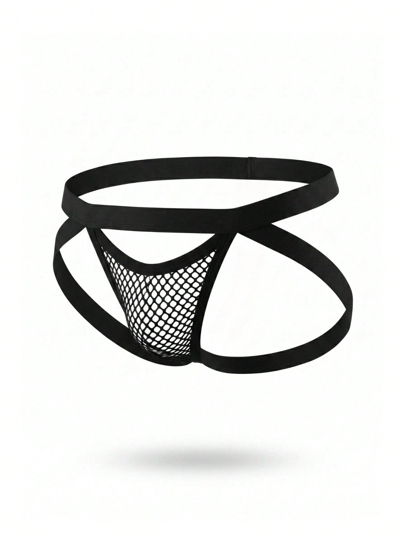 Charming Large Mesh Eye-Catching Non-Slip Double-Waistband Mid-Waist Men's Sexy Underwear