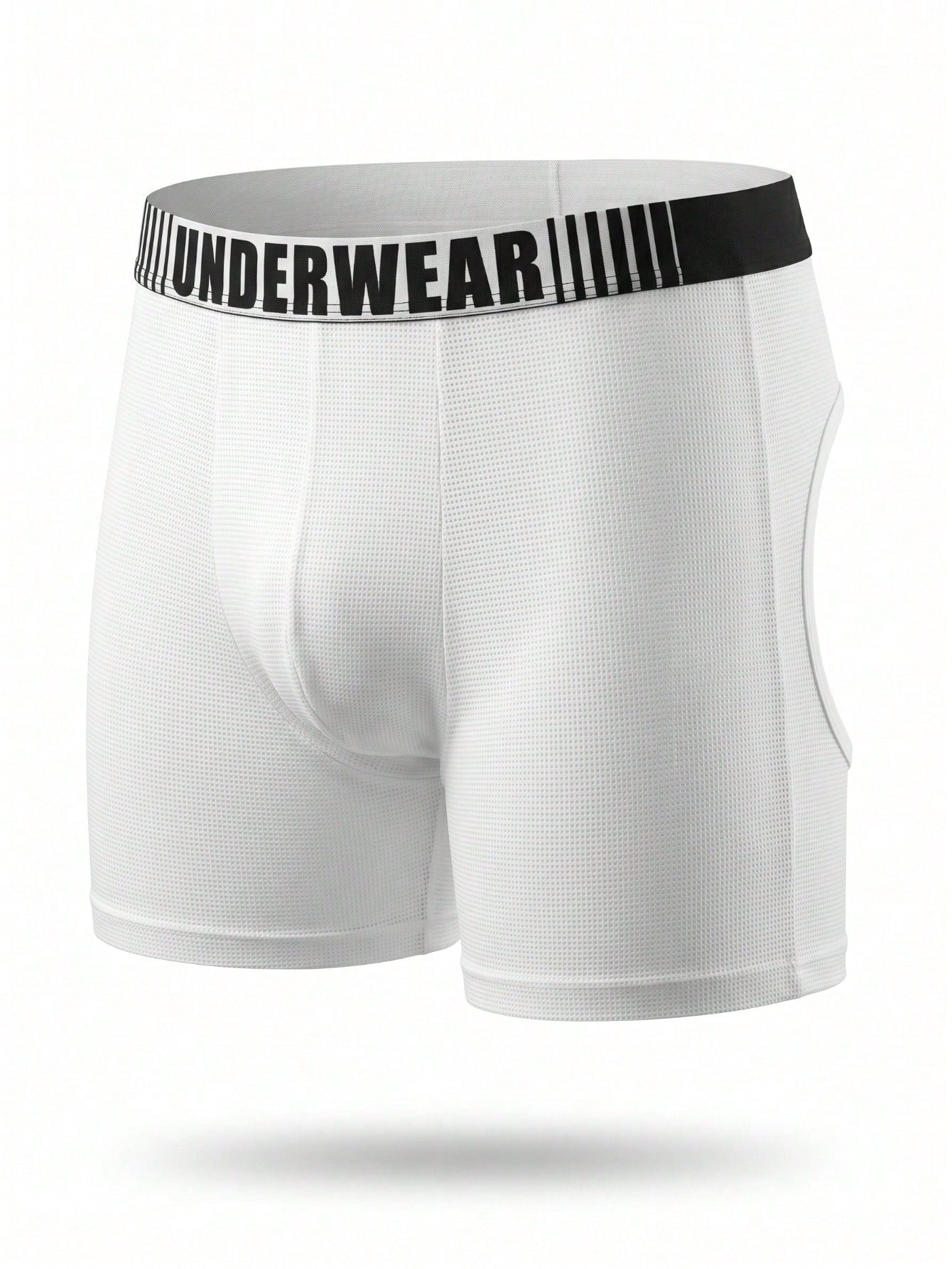 Fashionable White Square Cut Sexy Men's Underwear With Masculine Style