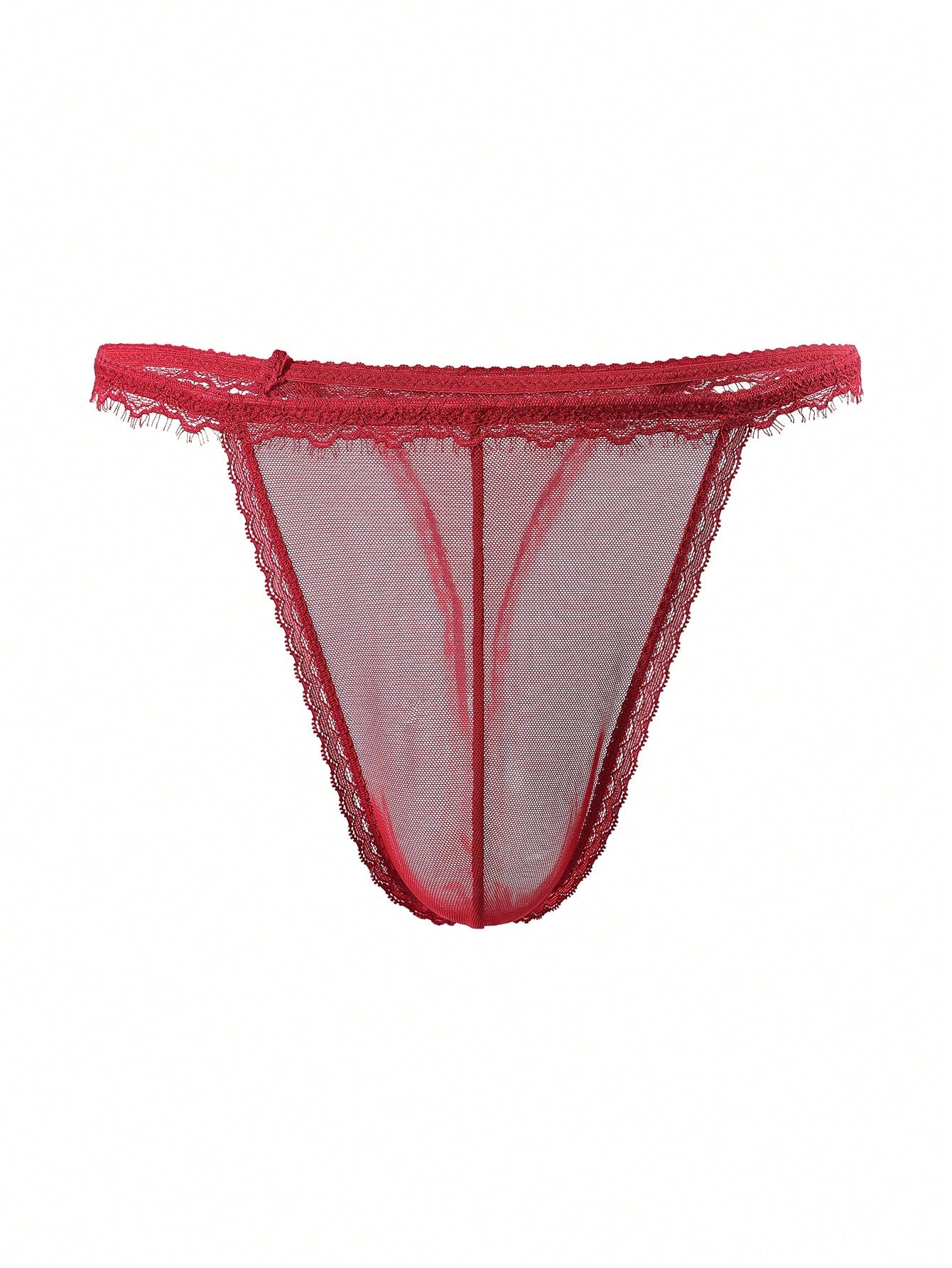 3pcs/Set Men's Sexy Lace Thong Underwear, Multi-Color Combination