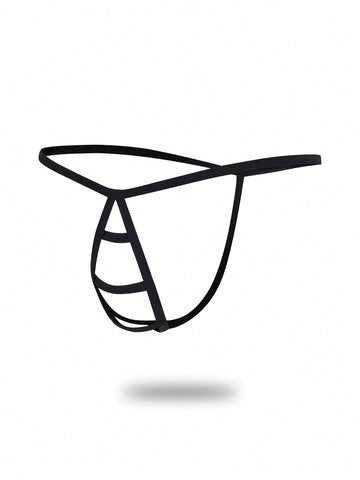 1pc Men's Sexy Mid-Waist Thong Underwear, No-Slip Design, Charming And Seductive