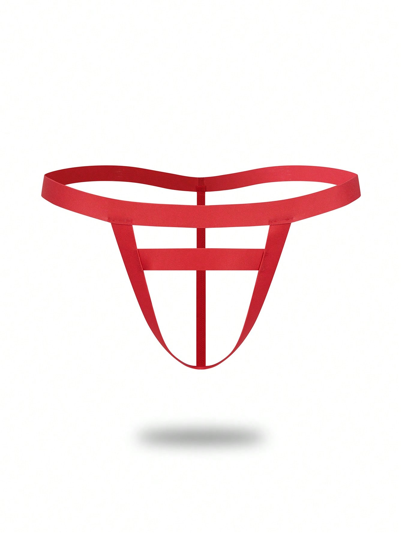 1pc Men's Mid-Waist Thong Underwear With Non-Slip Elastic Waistband, Charming Style