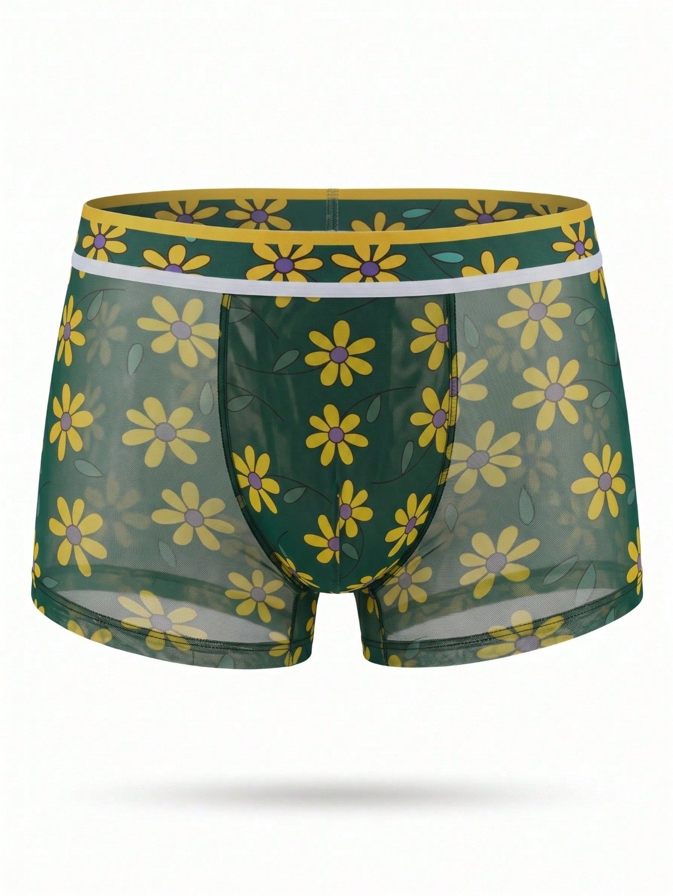 1pc Men's Floral Print Boxer Briefs