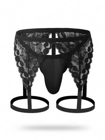Men’s Black Lace Short, Lightweight Fabric, Simple Construction