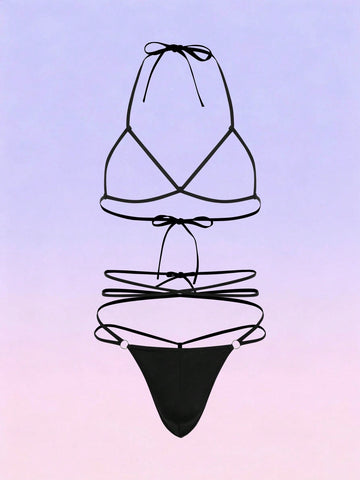 Tie Up Knotted Sexy Lingerie Set For Men